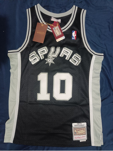 Jersey Negro #10 Dennis Rodman San Antonio Termosellado 