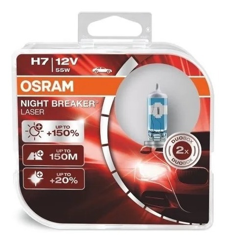 Bombillo H7 Osram Night Breaker Laser 150% Mas Luz