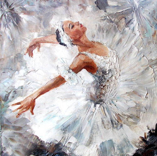 Bailarina Ballet, Con Marco Cuadro Decorativo En Canvas