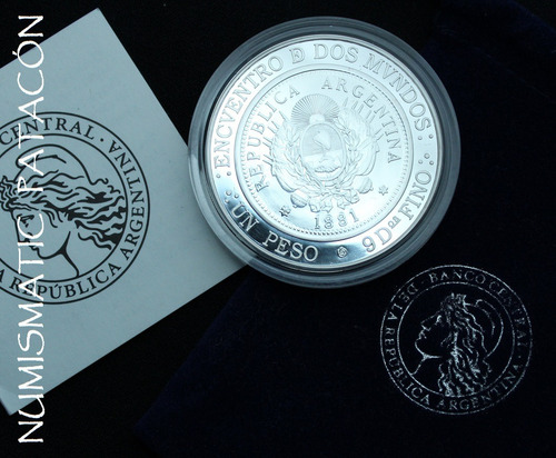 Moneda Plata Iberoamericana 8 - Certificado Y Estuche Proof
