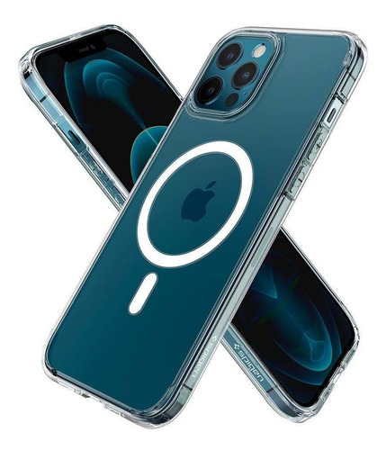 Imagem 3 de 9 de Capa Spigen Ultra Hybrid Mag. White Para iPhone 12/12 Pro