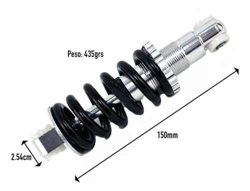 Amortiguador Suspensi n Central Para Cuadro Bicicleta 450lb