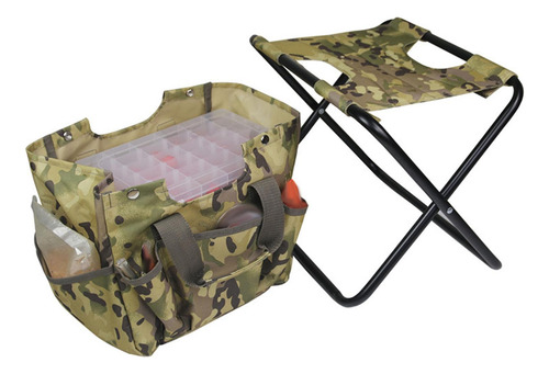 Silla De Camping Con Bolso, Reposapiés, Asiento, Taburete