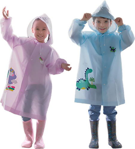 Impermeable De Unicornio De Niña Con Capucha Ajuste Comodo