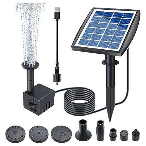 Bomba Solar Para Baño Para Pájaros Lewisia De 2 W, Carga Usb