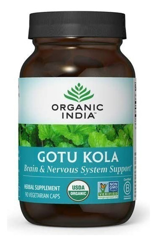 Gotu Kola 700 Mg De Organic India 90 Capsulas Veganas