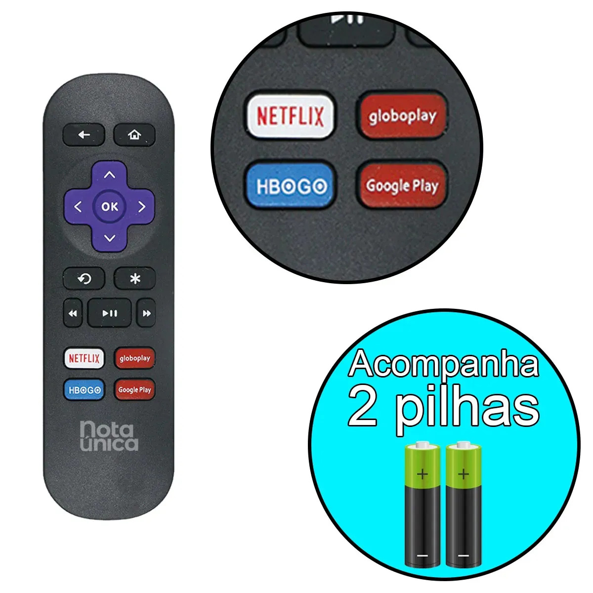 Controle Remoto Para Roku TV Express Premier 3930mx 3930r 3910x 3930br
