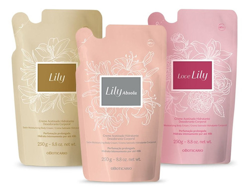 Combo Refil Creme Aceti: Lily+ Lily Absolu  +love Lily