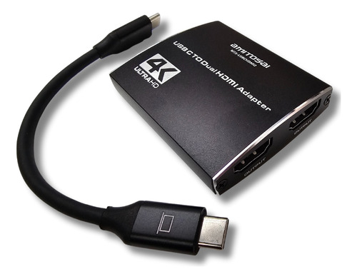 Adaptador Usb-c A 2 Puertos Hdmi 4k 60hz Mts-usbchdmi2