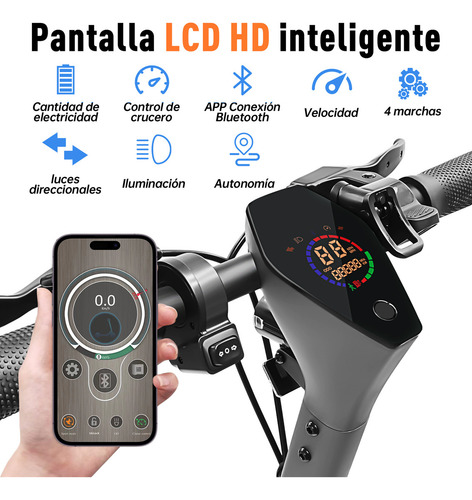 Scooter Eléctrico Patín E9 Max S Honey Whale Gris
