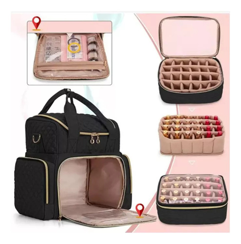 Caja De Maquillaje Profesional Y Bolsa De Uñas