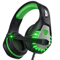 Comprar Auriculares Para Juegos Para Ps4,xbox One,pc,ps5,portátil,mac,nintendo Switch,auriculares Con Cancelación De Ruido De 3,5 Mm Con Micrófono, Graves Envolventes Y Orejeras Con Memoria Blanda (verde)