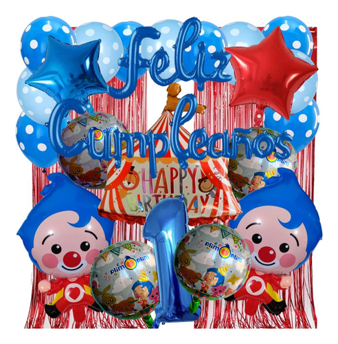 Sets De Globos Payasito Plim Plim Fiestas Globos Plim Plim