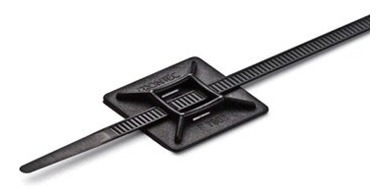 Placa Autoadhesiva Precintos Plasticos 19x19 Mm Negra Por 10