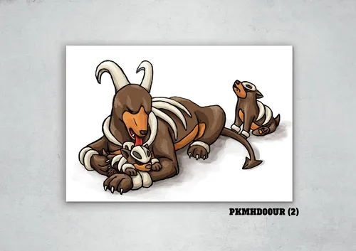 Cuadros Poster Pokemon Houndour Evolucion 20x29 (our 2)