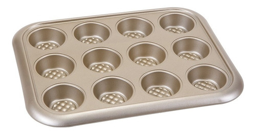 Molde Muffin X12 Acero 38x30x3.5cm 0.5mm Champagne