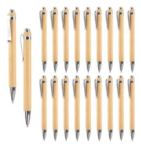 Comprar 25 Lapiceras Bambú Premium Tinta Azul Ideal Grabado Láser
