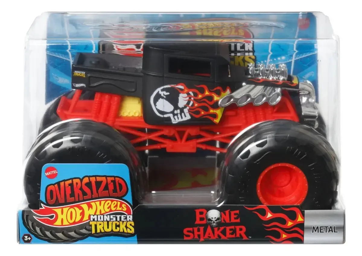 Carrito Hot Wheels Monster Trucks Vehículo Bone Shaker 1:24