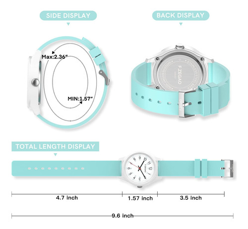 F.zegao Relojes Resistentes Al Agua 100m Para Mujer, Reloj D