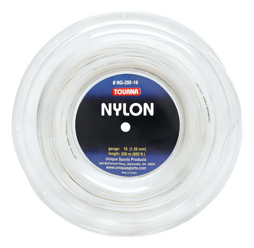 Tourna - Unique Sports - Nylon Color Blanco, 200m, Calibre 16, 0.56oz