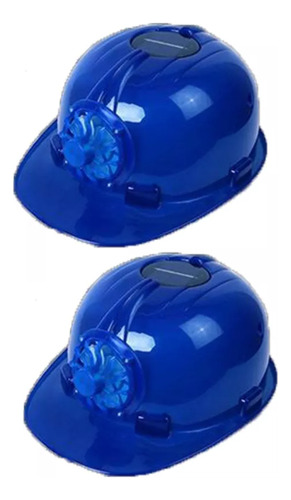 Gorra De Seguridad Para 2 Cascos Con Ventilador Solar Transp