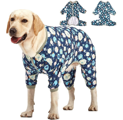 Lovinpet Pijama Gigante Para Perro, Estampado De Medusas Y .