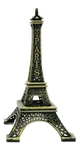 París Torre Eiffel 22 Cm Replica Decorativa Metalica Bronce 
