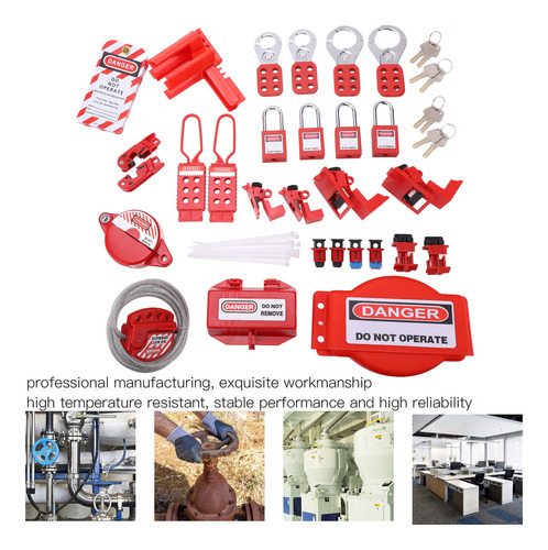 C Kit De Loto Eléctrico Lockout Tagout High Temperature