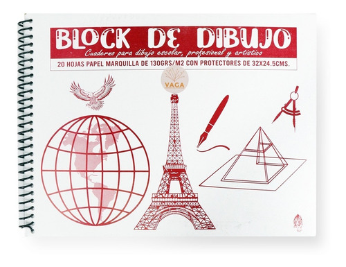 Block Marquilla P Dibujo 20 Hojas Blancas Gruesas P Arte