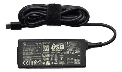 Cargador Hp Usb Tipo-c De 45w | Pavilion, Probook, Elitebook Negro