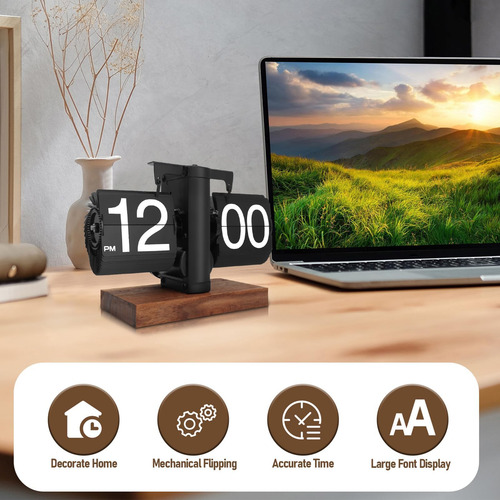 Reloj De Flip, Reloj Retro Retro, Reloj De Flip Automático D