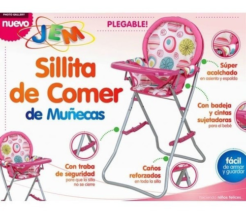 Silla De Comer Para Muñecas Art. 9330 - Jem