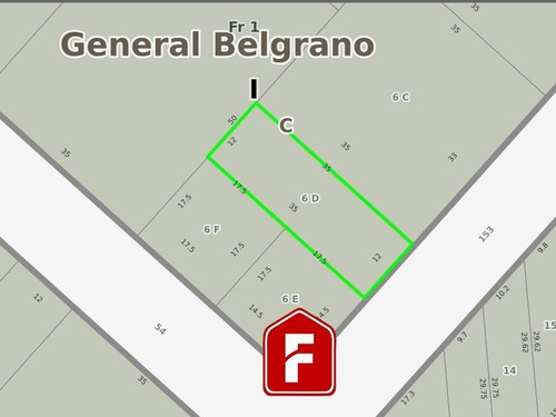 Imagen 5 de 5 de Venta Lote De Terreno En General Belgrano - 12 Por 35 (420 M2) C/ Todos Los Servicios Y Escritura.