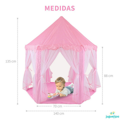 Carpa Castillo Princesa Niña Con Luces Led De Juguete