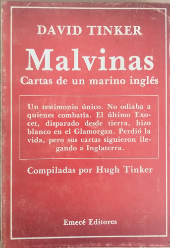 Malvinas Cartas De Un Marino Ingles-david Tinker-1983