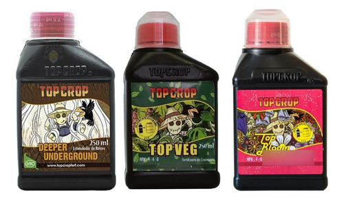 Combo Fertilizante Top Crop Deeper + Top Veg + Bloom 250ml