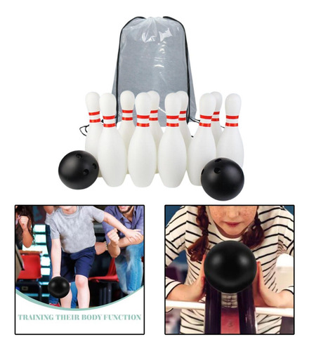 Juego De Bolos Para Niños 10 Pines Y 2 Bolas Juguetes De