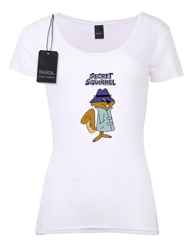 Remera Dama Inspector Ardilla Dibujo Art Logo - Psia1