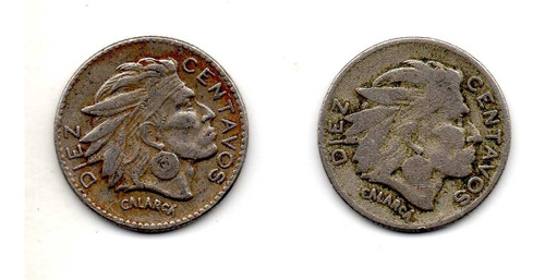 10 Centavos Colombia 1955 Yy 1956 Calarca  Antiguo Monedas