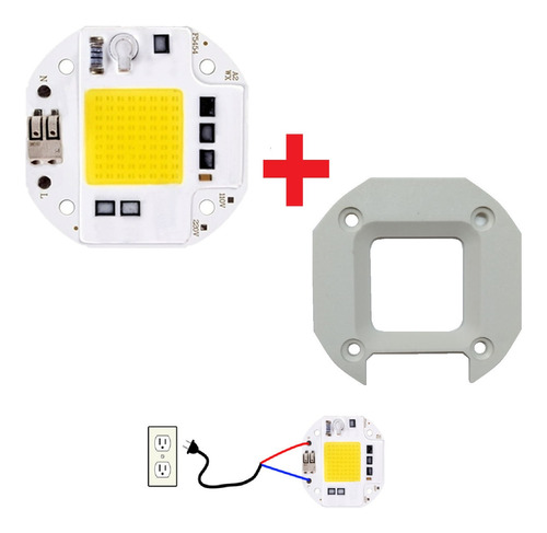 Led 50w 110v Blanco Frio Chip Repuesto Smd Alta Potencia