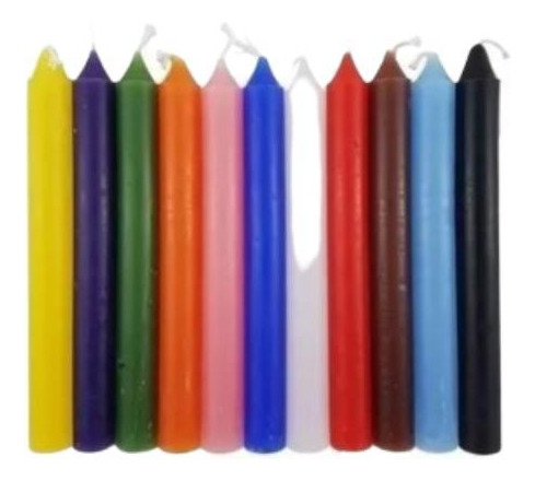 Kit 64 Und Velas Palito Coloridas