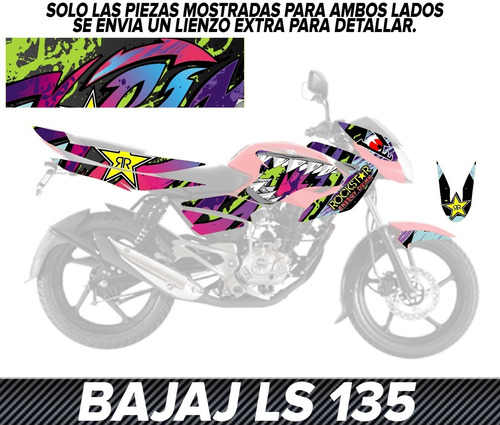 Bajaj Ls 135 Kit De Stickers, Calcas, Calcomanias, Vinil.