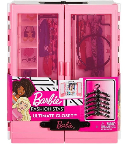 Barbie Ultimate Closet De Lujo Incluye 6 Ganchos Mattel