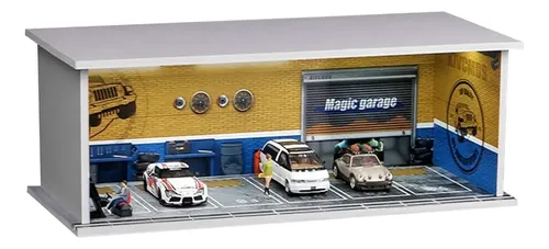 1/64 Diorama Car Garage Model Led Lighting City Car Showroom