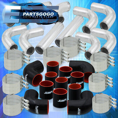 Universal 2.5  Turbo Piping Kit Aluminum Mandrel Bends + Aac