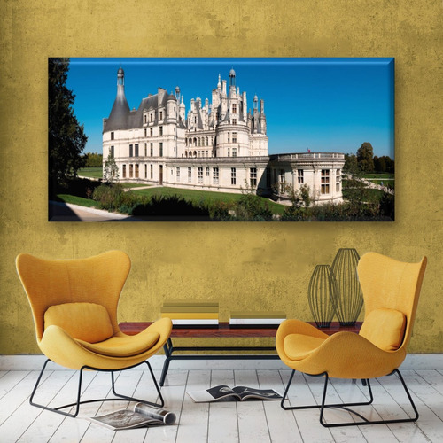 Cuadro Canva Decorativo Castillo Visto Detrás 50x100 Cm