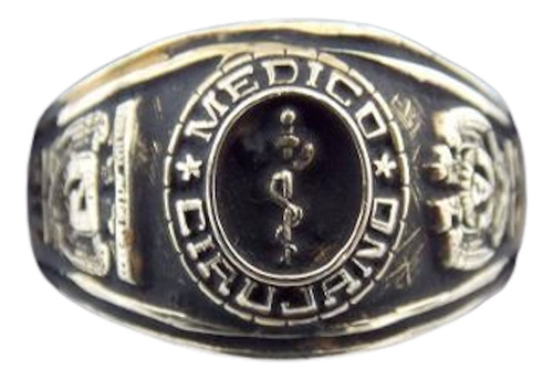 Anillo De Médico Cirujano Varias Escuelas Plata .925 Op4