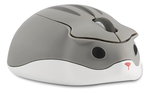 Mouse Inalámbrico, De Adorable Hámster Gris, 1200 Dpi