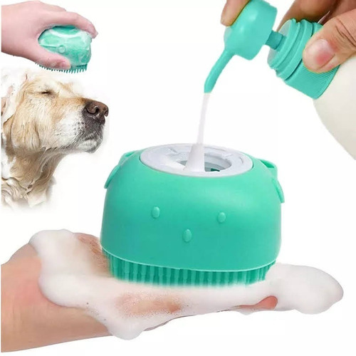 Cepillo De Baño Perro Y Gato Con Dispensador Automatico