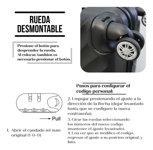 Set 2 Maletas Grande Viaje Capacidad 20 Y 10 Kg Mano Carryon Negro